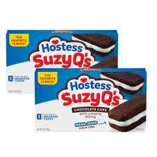Hostess Suzy Q's Chocolate Snack Cakes with Creamy Filling (5 Count), 2 Pack