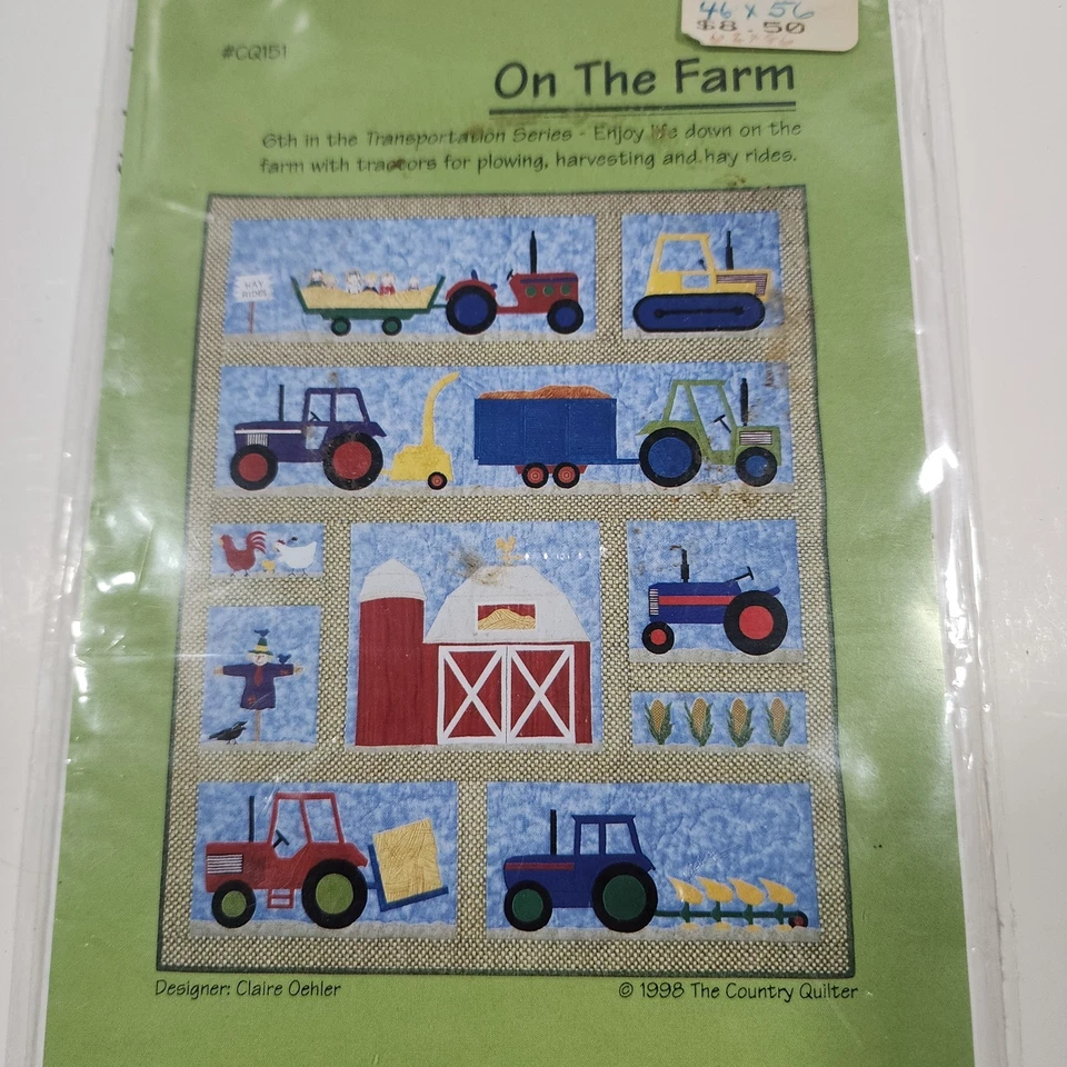 On the Farm Quilt Pattern CQ151 Tractors Barn Kids Hay Ride Country Quilter - Image 2 of 4