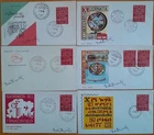 FDC ITALY - 6 DIFFERENT FIRST DAY ENVELOPES SIGNED BY STAMP DESIGNER