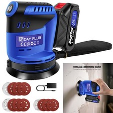 Cordless Random Orbit Sander 3000W with 12Pc Sandpapers 125MM Hand Electric Tool