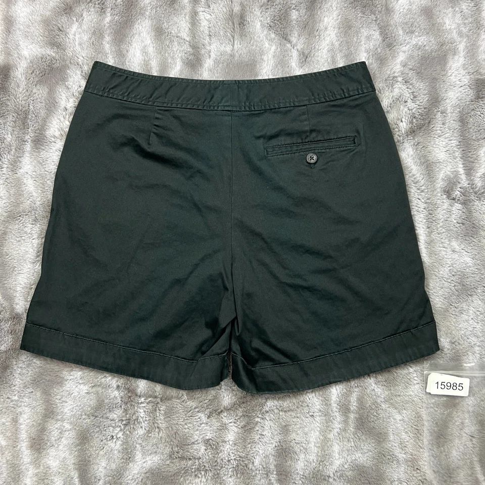 Pantalones Cortos Lauren Ralph Lauren Para Mujer 8 Bermudas Negras Algodón Elastizados Bolsillos LRL Foto 2 de 4