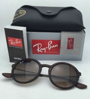 Ray-Ban RB4222 865/13 Matte Havana Frame Brown Gradient Lens Sunglasses Italy RAY-BAN RB4222 Sunglasses Rubber Havana/Brown Gradient 865  main image 4