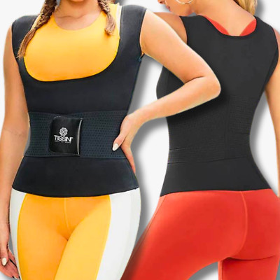 Sauna Sweat Vest Waist Trainer Women Neoprene Slimming Workout Tank Fat Burner