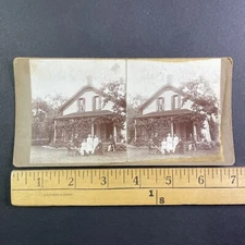 House in Merritton ? Ontario Canada Stereoview St. Catharines c1880 Y3985
