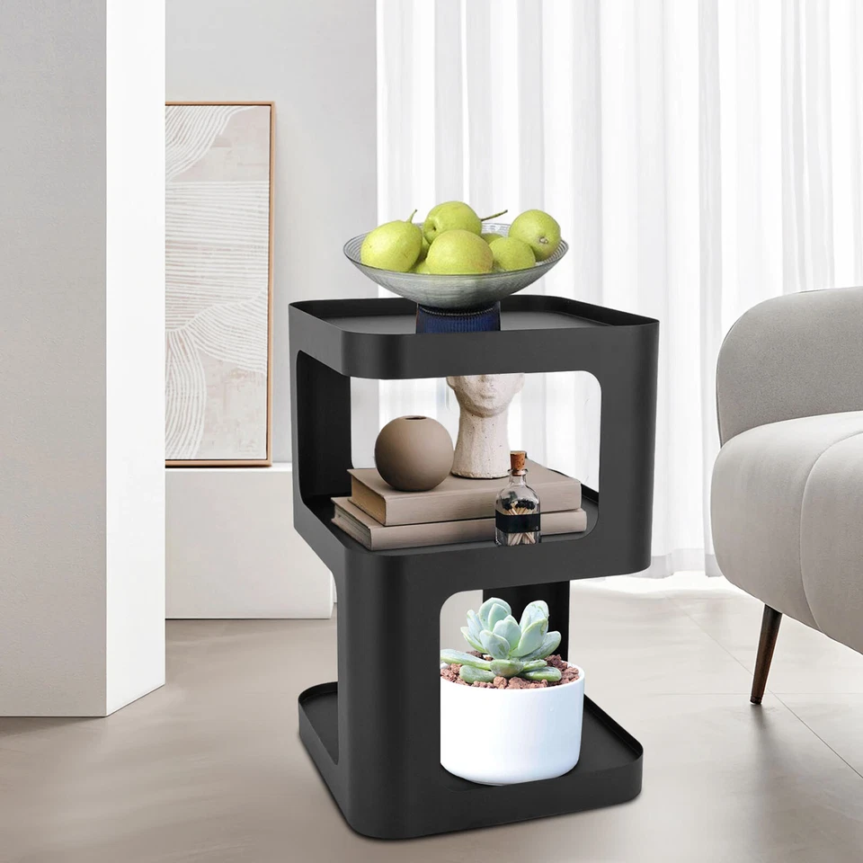 3-tier Side Table Coffee Table Sofa Bedside Table Storage Organizer Space Saving - Image 4 of 4