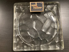 Wechselgeldschale Wechselgeld Glas massiv 19x19cm ca. 70er Jahre über 2 Kg.