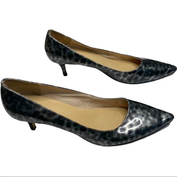 Tacones Kate Spade Tortuga Charol, Estampado Animal Metálico, Talla 9.5 Foto 2 de 4