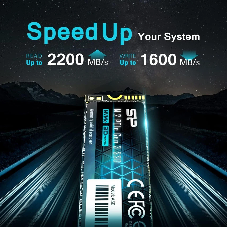 Silicon Power 1Tb - Nvme M.2 Pcie Gen3x4 2280 Ssd (Sp001tbp34a60m28) Personal... - Image 2 of 4