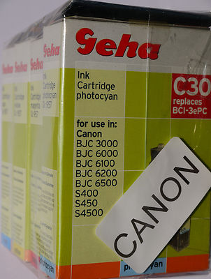 (PRL) 4 COLOR CARTRIDGE LOT GEHA C30 COMPATIBLE FOR CANON INK CARTRIDGE LOT