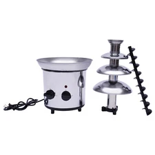 Chocolate Fountain Machine,4 Tier Stainless Luxury Cater Cheese Cascading Fondue