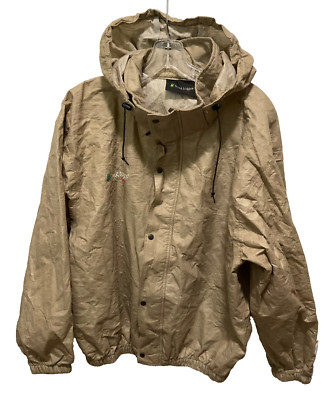 Frogg Toggs Outerwear Rain Jacket Men's Medium Beige 100% Polyester Waterproof