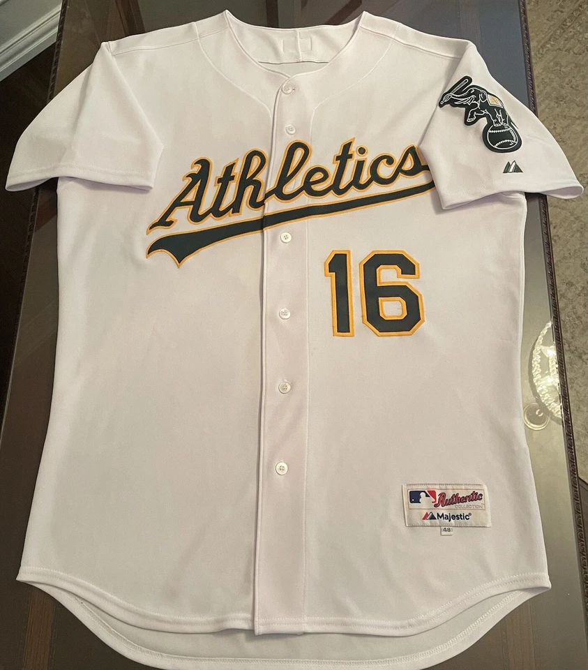 Camiseta deportiva autografiada Josh Reddick #16 Oakland Athletics A’s auténtica majestuosa Foto 2 de 4