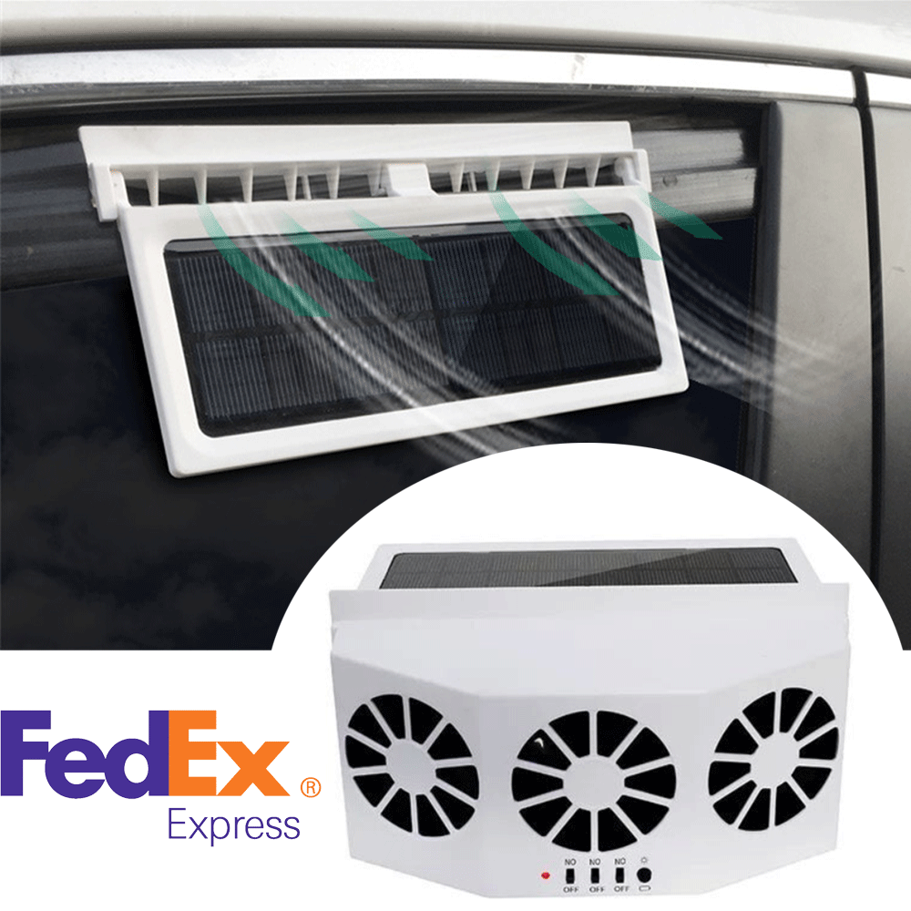 Heavensense Solar Power Car Window Auto Air Vent Cool Fan Cooler Ventilation System Radiator
