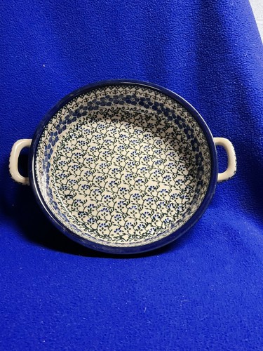 10" Griff Polnische Keramik Steinzeug Backkasserolle