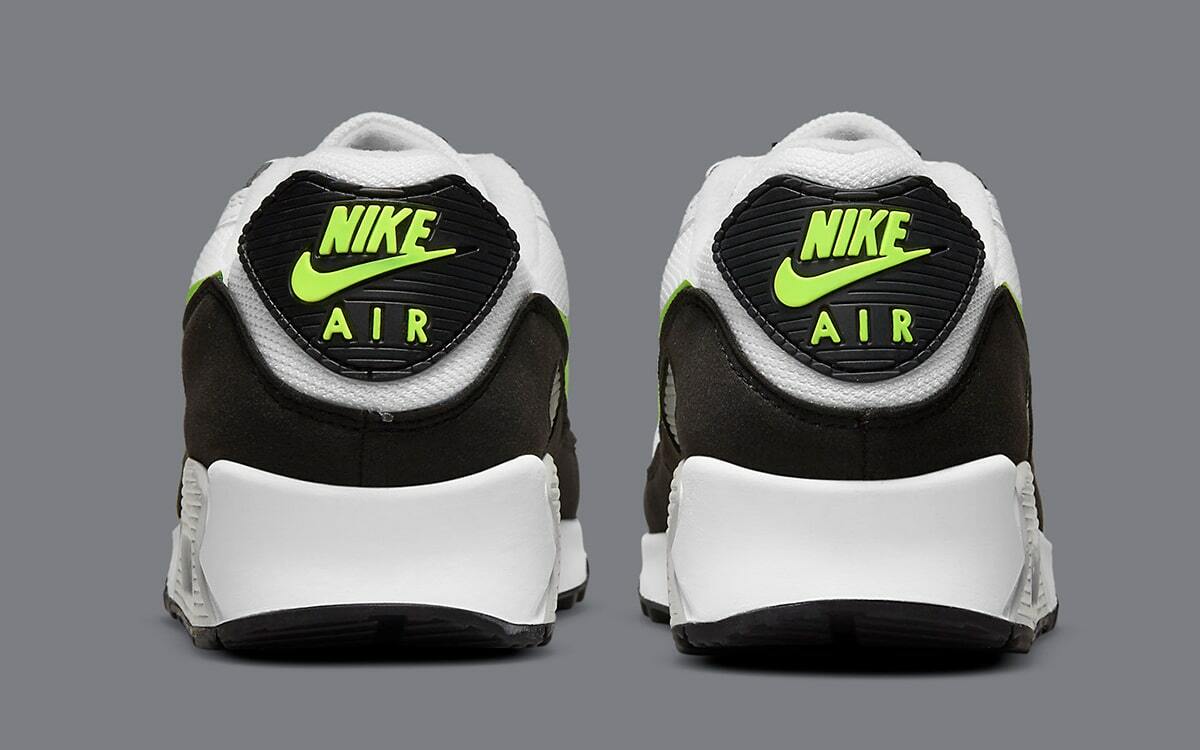 Nike Air Max 90 Hot Lime Volt White Grey Black CZ1846-100 sz 7 Men's Retro — product photo 7 of 8