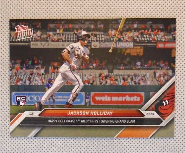 2024 Topps Now Jackson Holliday 1st HR is a Grand Slam RC #498