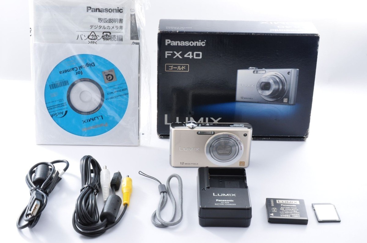 Panasonic LUMIX DMC-FX40 デジタルカメラ　ゴールド Panasonic LUMIX DMC-FX40 Digital Camera Gold Compact Model Tested