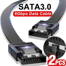 2 Pack SATA 3.0 SSD HDD Data Cable 6Gbps SATA III Hard Drive Lead 30/40/100cm
