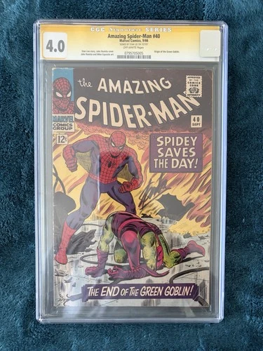 Amazing Spider-Man #40 CGC 4.0 Signed by STAN LEE
