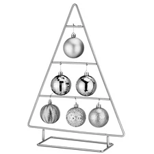 16 Inch Ornament Display Stand Metal Xmas Decorative Tabletop Ornament Christ...