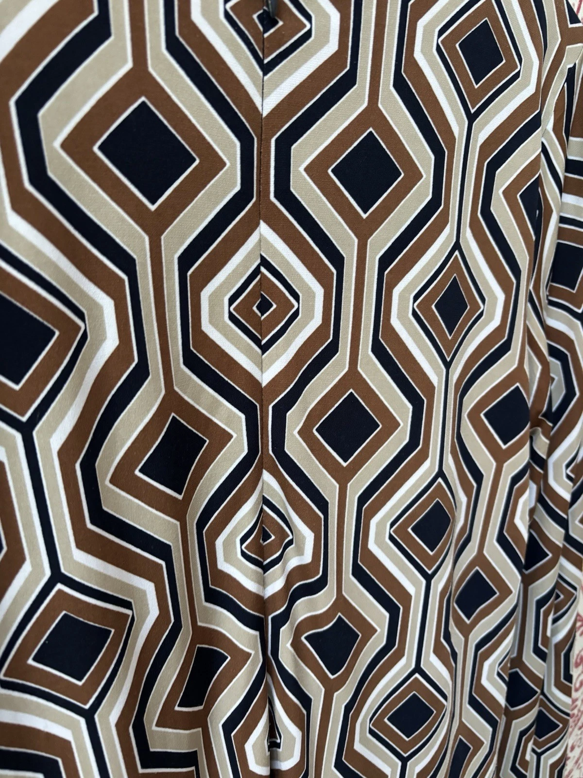 Abito da giorno Michael Kors elasticizzato manica lunga stampa geometrica taglia small