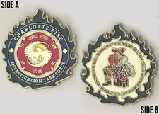 Charlotte Fire Investigation Task Force Challenge Coin: Fire Scene Analysis ~12
