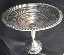 Fu&szlig;schale / Obstschale, Sterling Silber,  Empire Silver Co. um 1960