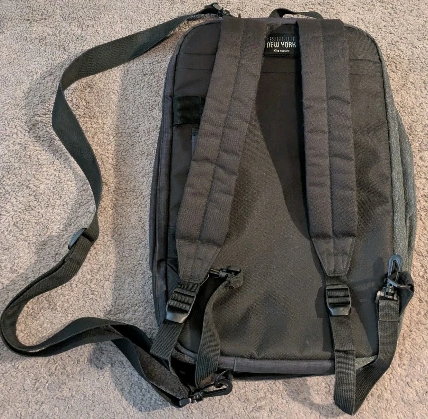 Solo New York Velocity Hybrid Backpack to Briefcase Black / Gray Bag ACV330-4 - Image 2 of 4
