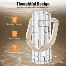 New Shower Curtain Rail Rod U Shape Curved Toilet Bathroom Pole Stainless Steel