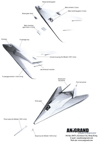 Anigrand Models 1/72 LOCKHEED HAVE BLUE Stealth Aircraft - Picture 4 of 4