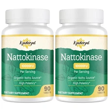 Nattokinase Supplement 10000FU – Organic Natto Enzyme 500mg for Circulatory W...