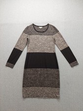 Max Studio Women Dress M Multicolor Striped Round Neck Long Sleeve Pullover