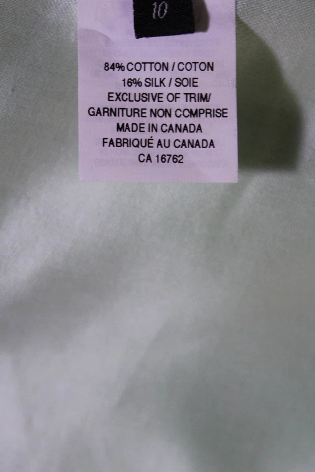 Lida Baday Women's Round Neck Sleeveless Slit Hem Blouse Green Size 10 - Image 4 of 4