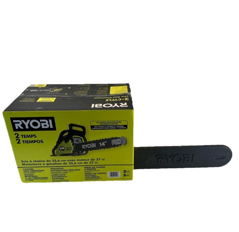 Ryobi 14" 2-Cycle Gas Chainsaw 37 CC Auto Oiler RY3714 - Image 4 of 4
