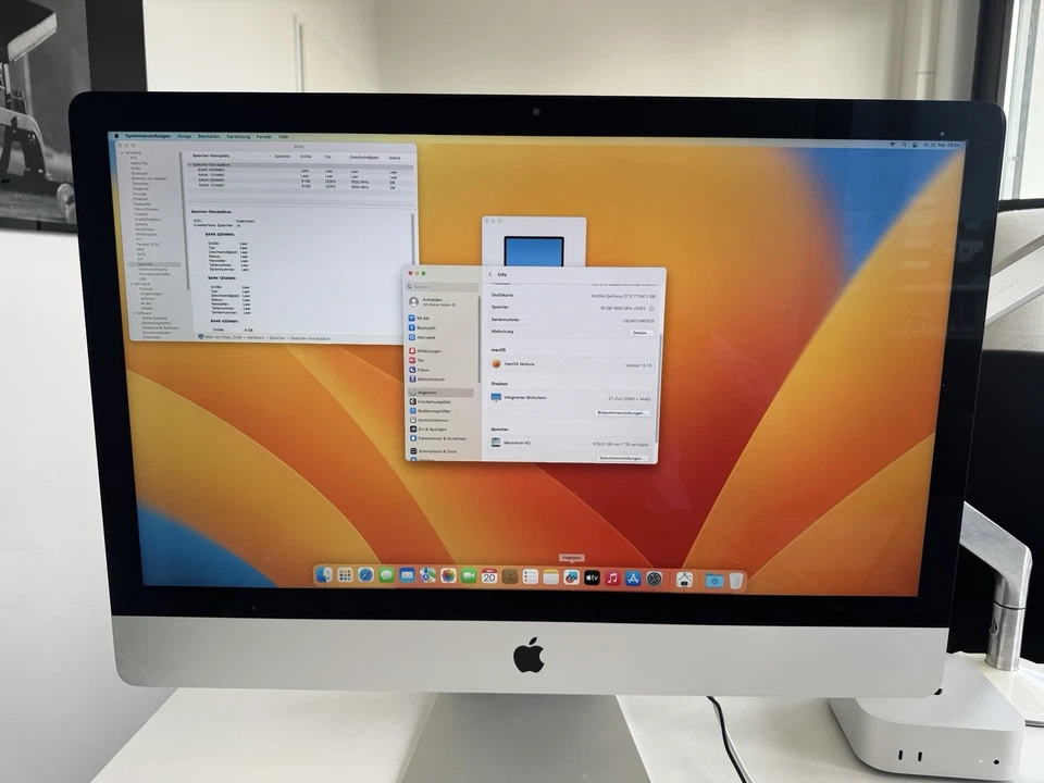 Apple iMac 27" Core i5 3.4GHz 16GB RAM 1TB HD MacOS Ventura!!