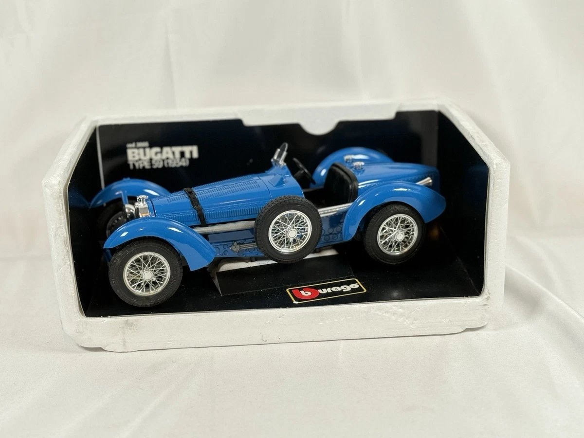 1/18 BURAGO BUGATTI Type 59 1934 #14 Jaune n°3005 EUR 19,50 - FR