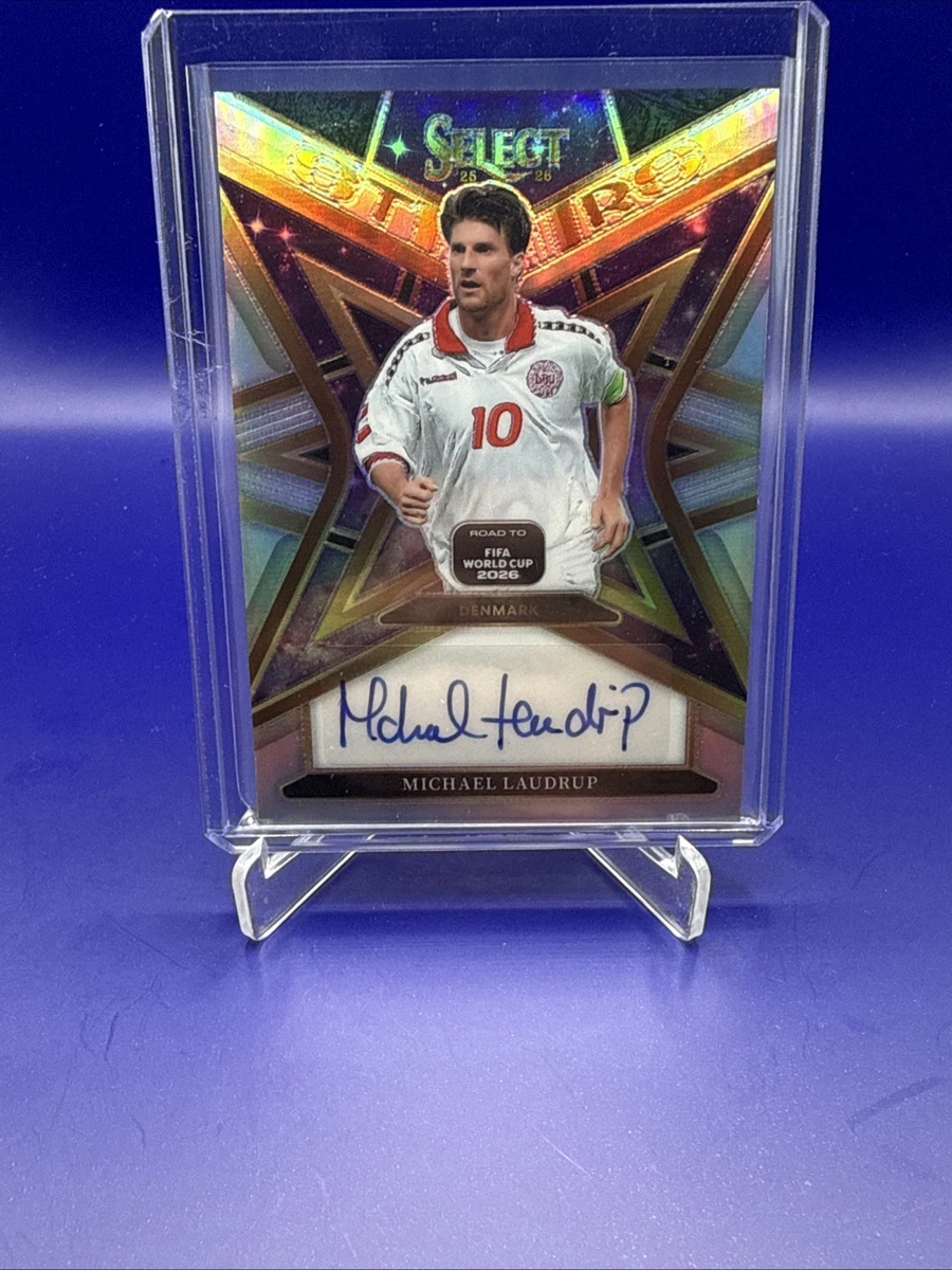 世界8枚！1stナンバー！PANINI LAUDRUP ラウドルップ 直筆サイン 25+ Michael Laudrup Soccer Sports Trading Cards & Accessories for