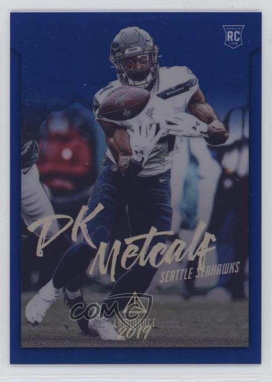 2019 Panini Chronicles Luminance Update Rookies Blue 55/75 DK Metcalf RC 02g9