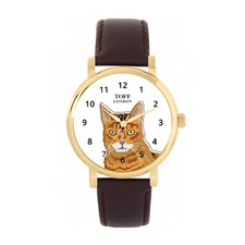 Toff London TLWS-31692 Ladies Ginger Bengal Cat Head Watch