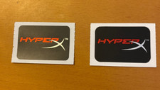 2 HYPER X Logo Sticker New Original Sealed BLACK Gaming Stickers