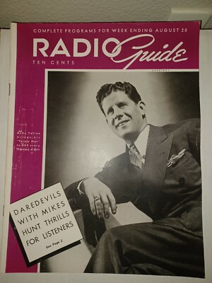 Radio Guide Aug 20, 1938 Rudy Vallee Kay Kyser Dorothy Lamour Orson Welles