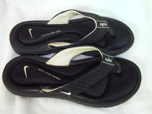 Nike Comfort Footbed Womens Size 7 Black Thong Flip Flop Sandals 354925-011