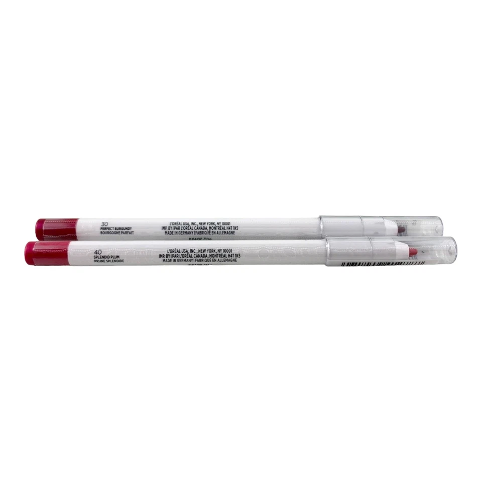 L'Oreal Age Perfect Anti-Feathering Lipliner LOT OF 2 Burgundy Plum 0.04oz ea. - Image 2 of 4