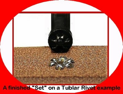 Tubular Rivet Setting tool Star Peening / for Rivets Craft tool - MADE in USA