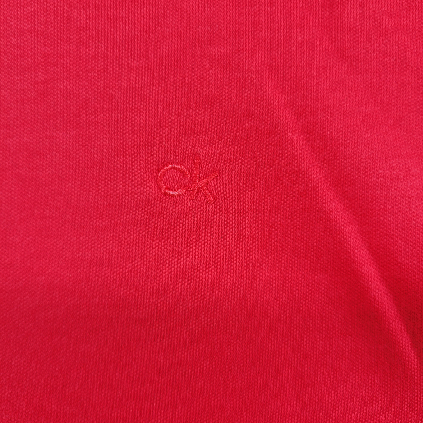 Calvin Klein Liquid Cotton Men's Size XL Solid Red Short Sleeve Polo Shirt thumbnail 4