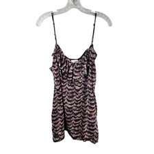 Motherhood Maternity Halter Top Tank Size Lg Ruffle Adjustable Straps 100% Rayon