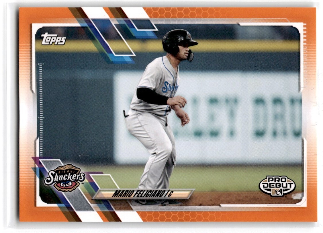 2021 Topps Pro Debut Orange Mario Feliciano 02/25 Biloxi Shuckers
