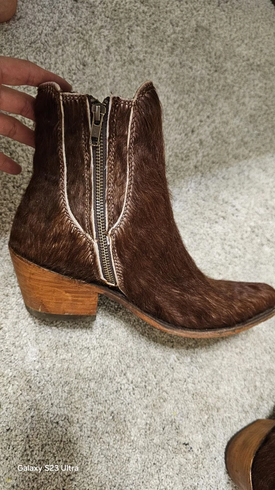 Botines hechos a mano Granizo Café Liberty negros de cuero de vaca genuino eje de 8" talla 9,5 Foto 4 de 4