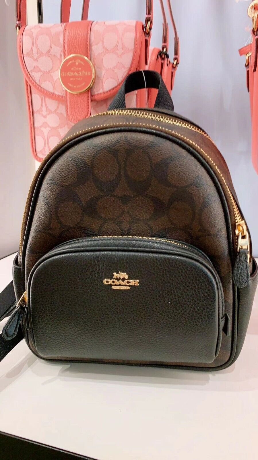 NWT Coach Mini Court Backpack In Signature Canvas