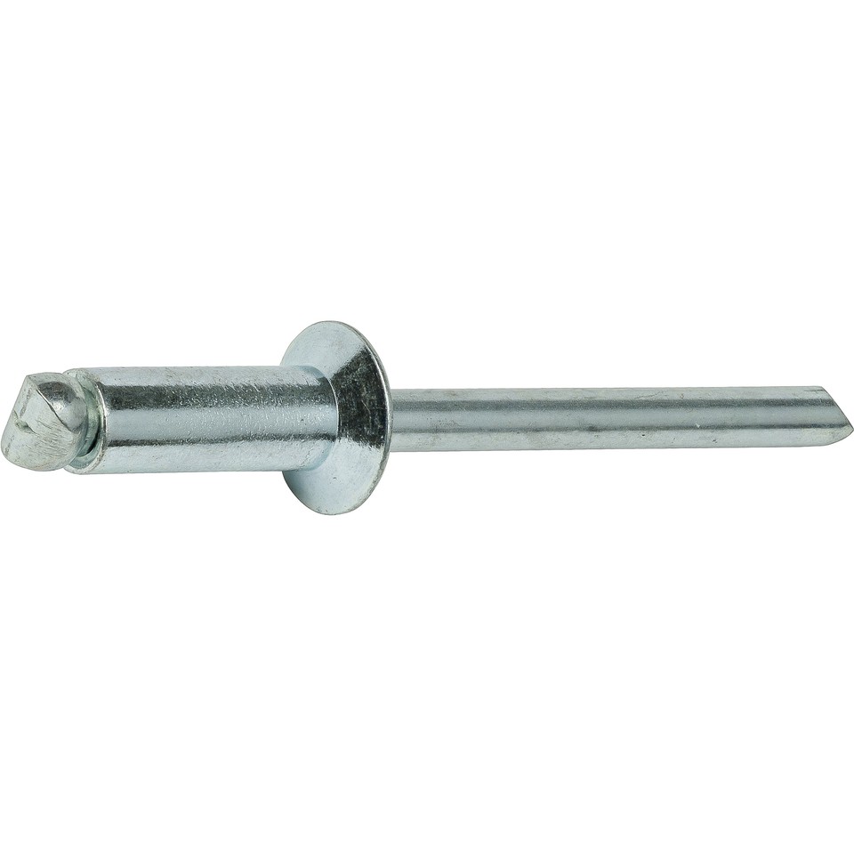 Fastenere Steel Pop Rivets – 1/8 X 1/8 Flat Countersunk Head, Blind 4-2, Qty 100